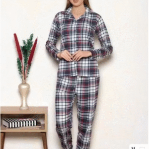 Zirve Kadın Ekose Desenli Pijama Takımı